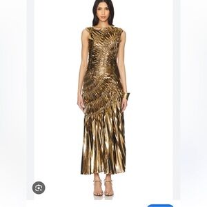 Georgia Hardinge Gold Fossil Dress